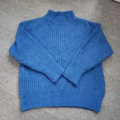 ブルー　水色　ざっくりニットセーター Mサイズ