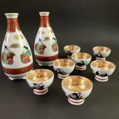 中古品　未使用保管品　九谷焼 酒器セット 徳利 猪口 盃 豪華絢爛 中古品 未使用保管品 九谷焼 酒器セット 徳利 猪口 盃 豪華絢爛 - メルカリ