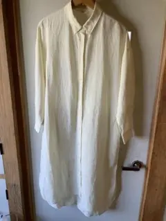 【新品未使用】UNIQLO 生成りAライン シャツワンピース