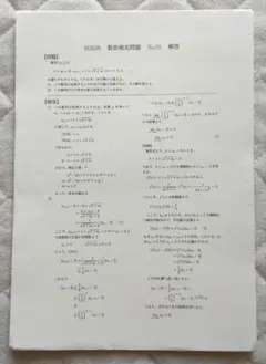 鉄緑会 高3 数III 補充問題 解答