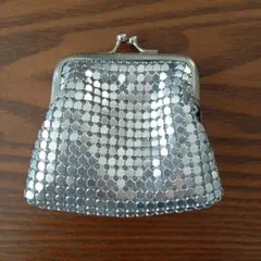 シルバー メタリック コインケース