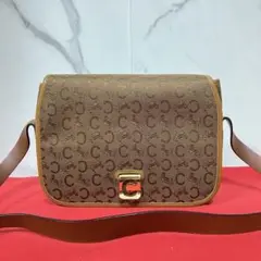 ✨極美品✨ CELINE サルキー ショルダーバッグ キャンバス ブラウンのサムネイル