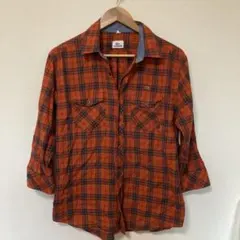 LACOSTE チェック柄シャツ 七分袖