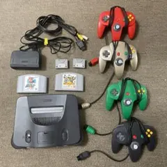 Nintendo64本体+コントローラー４つ+ソフト２つ+その他付属品