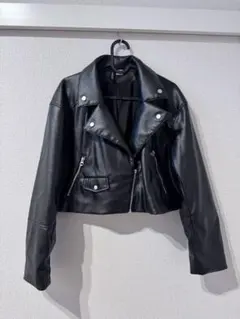 ブラックレザーライダースジャケット