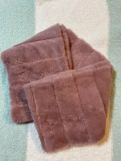 【新品・タグ付】スヌード フェイクスファー ピンクベージュ