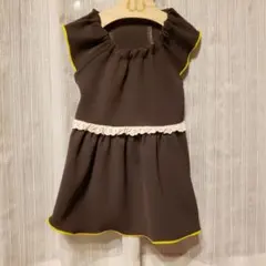 小型犬服ハンドメイド ブラウンワンピース