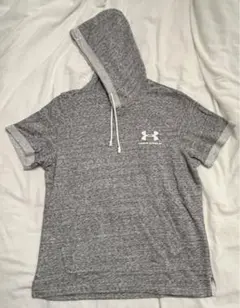 Under Armour フード付きショートスリーブパーカー LG グレー