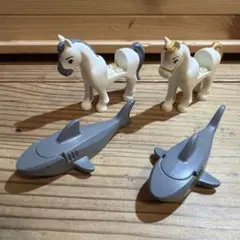レゴ 馬とサメのフィギュア 4体セット