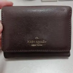 kate spade ダークブラウン 三つ折り財布