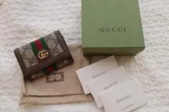 8/9まで値下げ！GUCCI オフィディア GGスプリーム 三つ折り財布のサムネイル