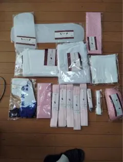 振袖着物　着付け小物セット 16点 白 ピンク