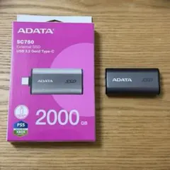 ADATA 外付けSSD SC750 2TB USB3.2 Gen2のサムネイル