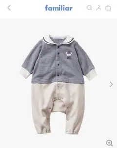 ファミリア　セーラー　長袖ロンパース　カバーオール　60