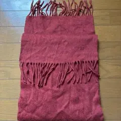 Chloé ワインレッド マフラー ウール フリンジ付き