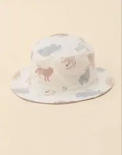 【未使用】【旭山動物園】ペイントアニマル柄babyハット ジェラートピケ