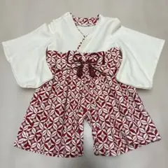 着物　ベビー　女の子　袴　ロンパース　和装　着物　フォーマル　ドレス