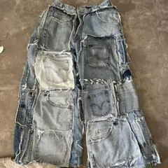 （大幅値下げ中）（下北沢）リメイクデニムパンツ