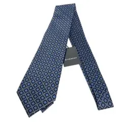 【未使用保管品】GIVENCHY ジバンシー ネクタイ ロゴ シルク ネイビー系