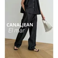 CANALJEAN El mar カラーステイデニムイージーパンツ ブラック