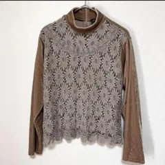 Mochana モカナ　レディース　長袖　シャツ　ブラック　ブラウン茶色　春秋冬