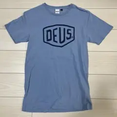 DEUS ロゴ Tシャツ XS ライトブルー