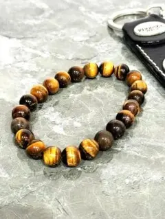 ❤【美品】タイガーアイ　 伸縮性ブレスレット　 ビース外径8mm 　ユニセックス