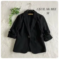 CECIL Mc BEE✨セシルマクビー（M）テーラードジャケット ブラックラメ