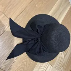 ☆新品☆agnes b. アニエスベー ペーパーハット 麦わら帽子 黒 - メルカリ