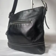 【極美品】COACH レザー ショルダーバッグ 黒 タッセル 斜め掛け y2kのサムネイル