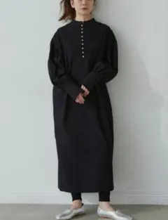 Libra レーススリーブリラックスワンピース