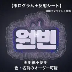 オーダーミニネームボード RIIZE ウォンビン 反射シート スマホ用