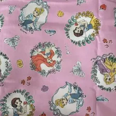 ディズニープリンセス 生地 ピンク　約108×50cm
