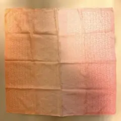 CELINE シルク&コットン ハンカチ　スカーフ　ピンク　58cm大判