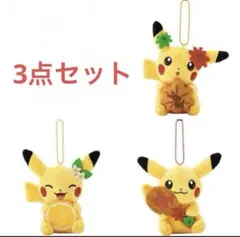 ポケモンセンター ヒロシマ 広島　限定　ピカチュウ マスコット　3個セット