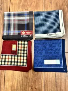 ブランドハンカチバーバリー・ピエールカルダン・DAKSブランドハンカチまとめ売り ブランドハンカチバーバリー・ピエールカルダン・DAKSブランド