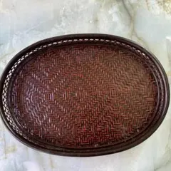 漆器製楕円形菓子器 九蔵