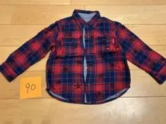 MIKI HOUSE DOUBLE_B 長袖シャツ　リバーシブル　90サイズ