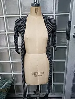 ZARAストライプ・フード付きカーディガン