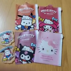 Sanrio HelloKitty50thAnniversaryポーチ、アクスタ