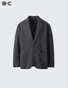 UNIQLO C　ニットジャケット　ダークグレイ