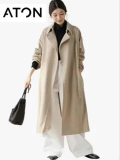 ATON PURE CAMEL LODEN COAT キャメルコート 00のサムネイル