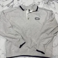 HUF ジッパーポロシャツ S グレー/ネイビー - メルカリ