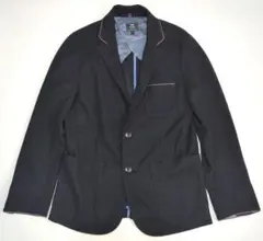 BEAMS テーラードジャケットブラック Sサイズ 迷彩切り替え ビンテージ