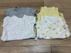 【良品】ベビー ロンパース 半袖 肌着 60 4点セット UNIQLO