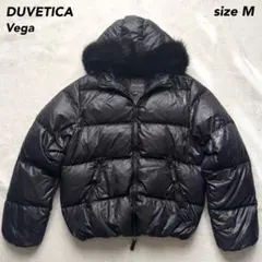 DUVETICA ダウンフードベスト 48 ブラック【試着程度未使用】 DUVETICA デュベティカ フード ダウンベスト ネイビー オレンジ