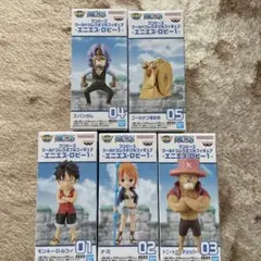 ワンピース ワールドコレクタブルフィギュア エニエスロビー1 5種セット