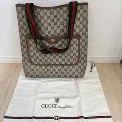 GUCCI オールドグッチ　GGスプリーム　シェリーライン　トートバッグ