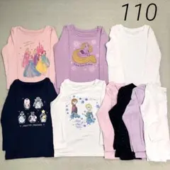 女の子【中古】ユニクロ GU 110 肌着 9枚セット