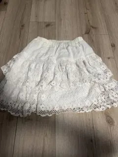ミニスカート フリル クロシェ レース